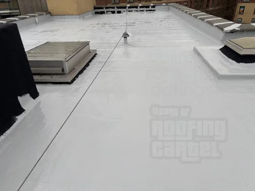 LAVA 20 liquid membrane application on flat roof